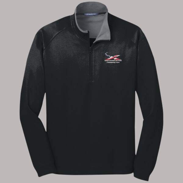 Sherex Stars Stripes - Vertical Texture 1/4 Zip Pullover Thumbnail